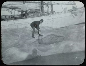 Image: Robinson Getting Water from Pool beside the Bowdoin